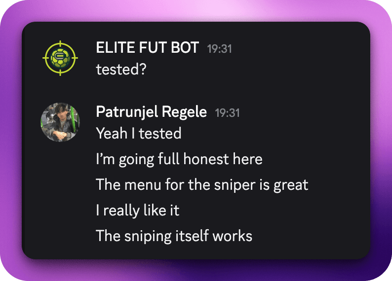 Avis de Patrunjel Regele: Le menu du sniper est génial. Le sniping fonctionne parfaitement.